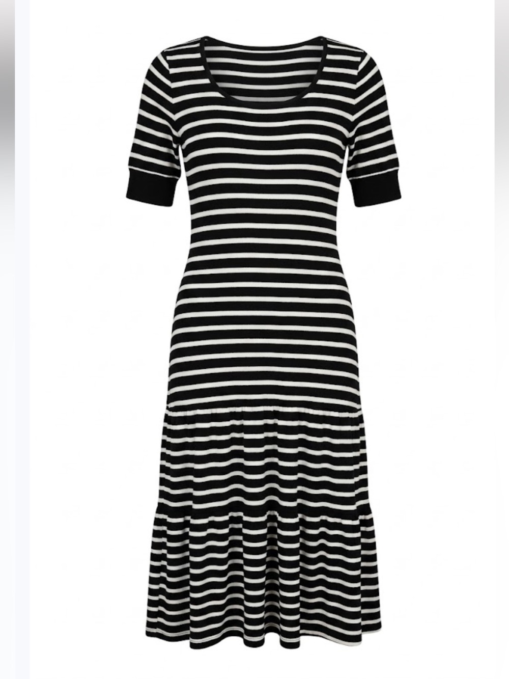 Polo Ralph Lauren Waffle Knit Drop Waist Midi Dress Sz S